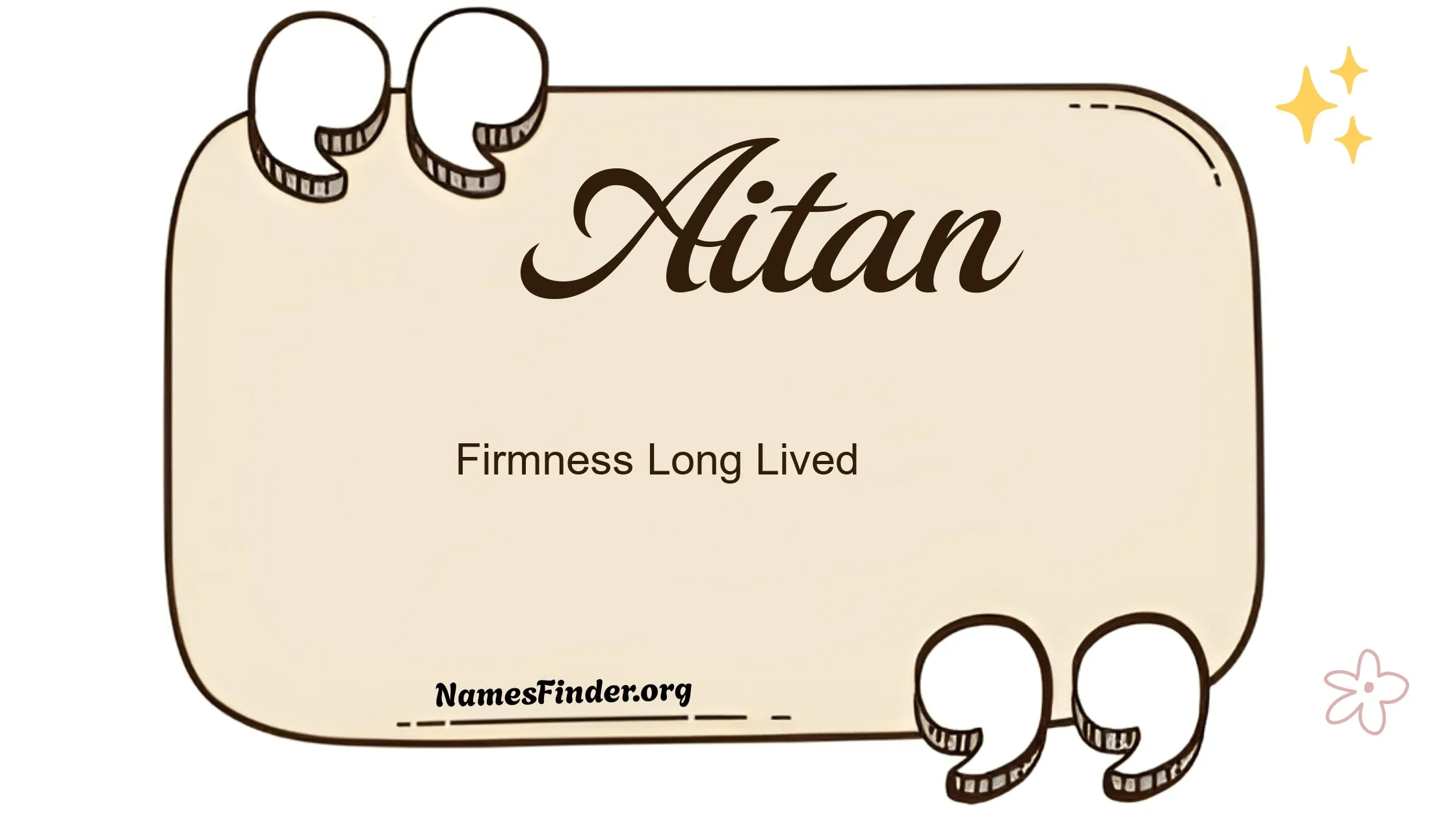aitan name meaning Firmness; Long-lived