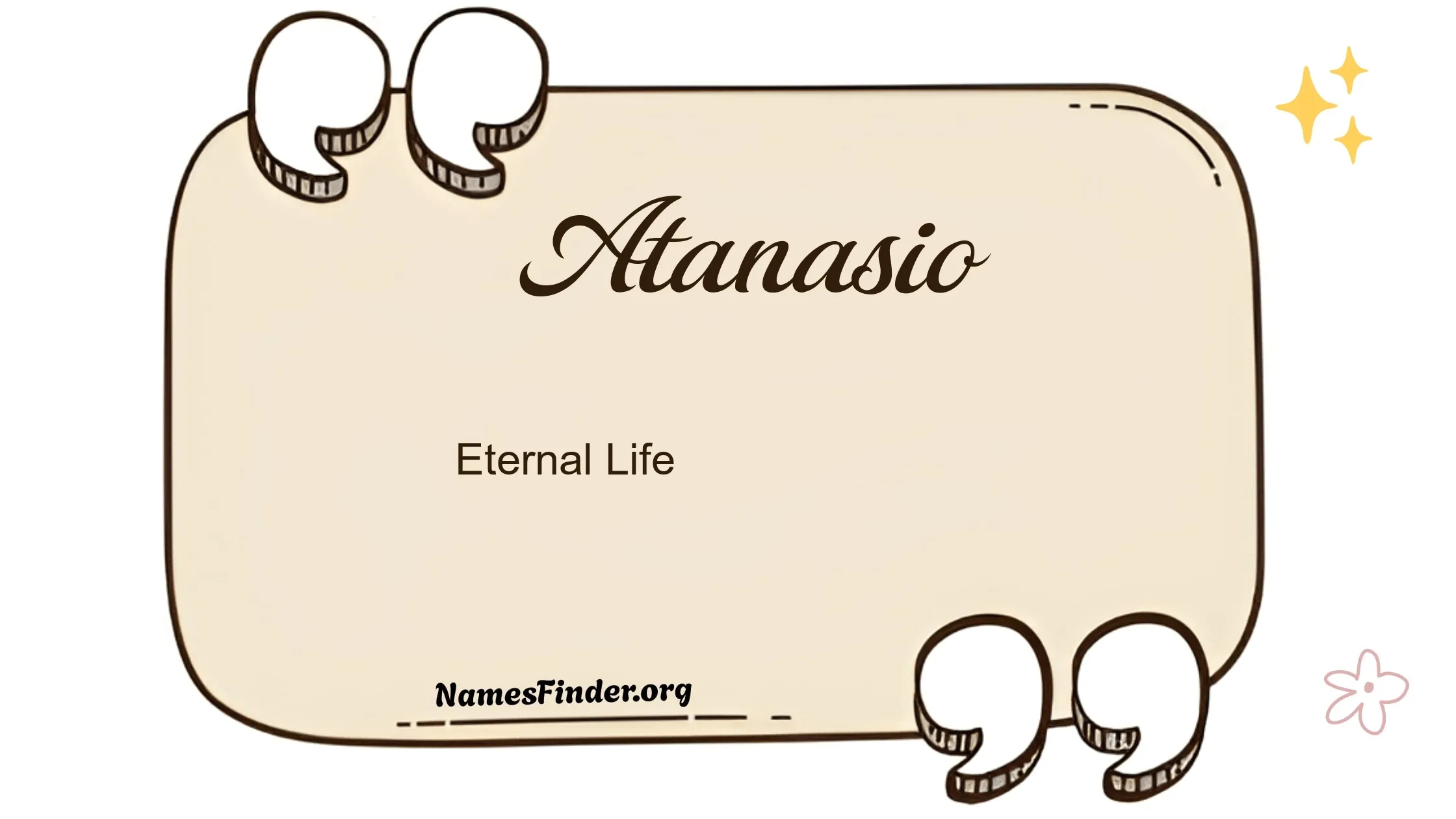 atanasio name meaning eternal life